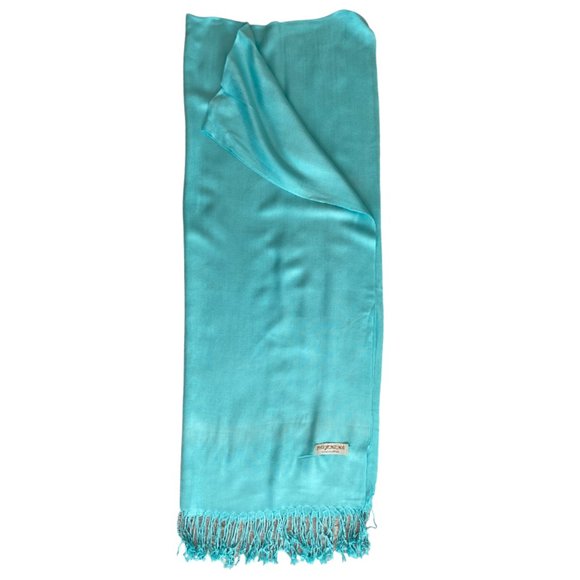 Pashmina  Women's Scarf Teal/Blue Green - Picture 2 of 4